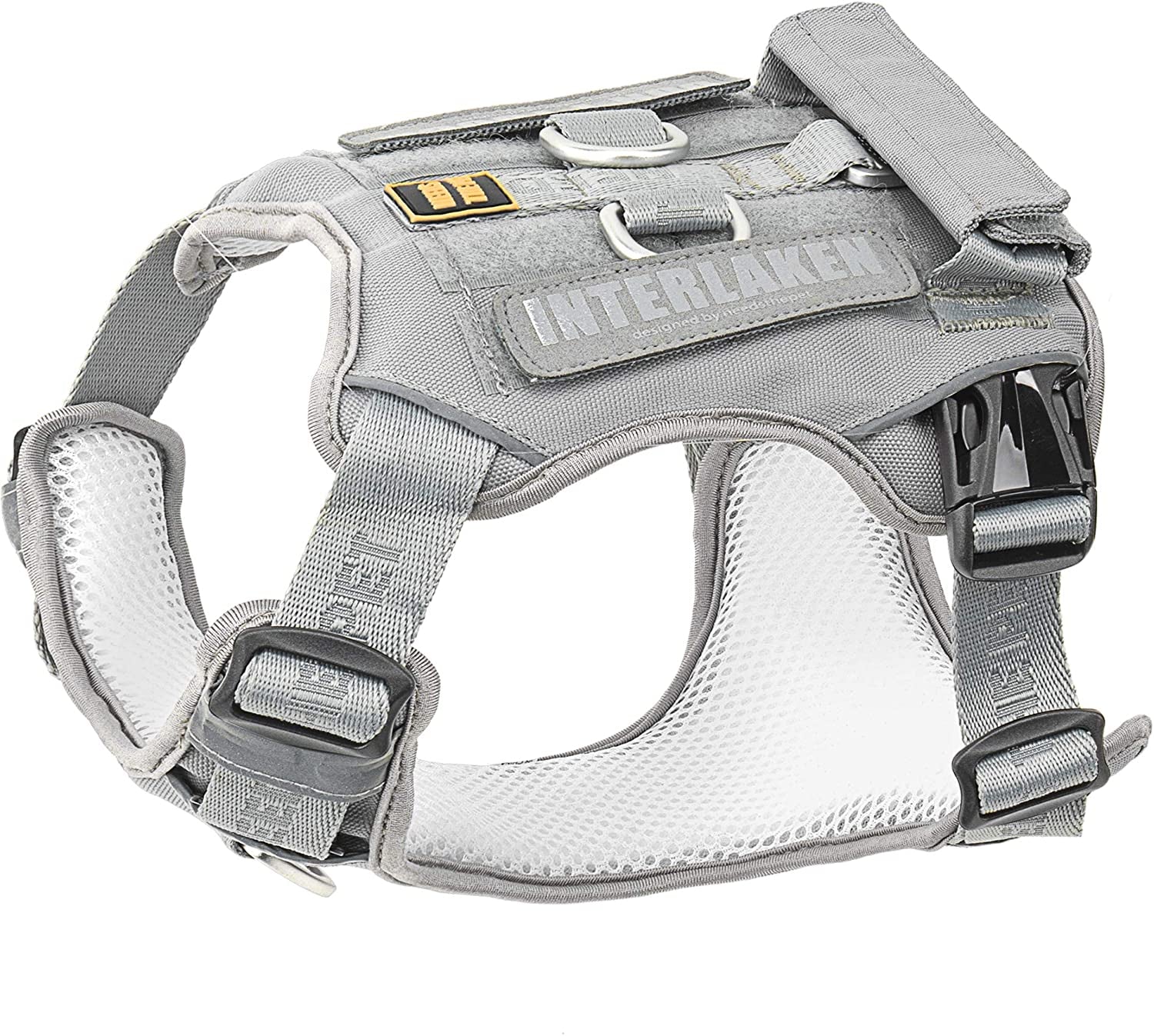 Dog Harness, No-Pull Pet Harness, Adjustable Eva Padded Dog Vest, Reflective No-Choke Pet Patch Vest with Easy Control Handle (M, Passion Red) Animals & Pet Supplies > Pet Supplies > Dog Supplies > Dog Apparel NEEDS THE PET Light Grey XS 