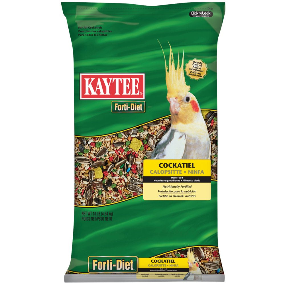 Kaytee Forti-Diet Cockatiel Pet Bird Food, 10 Lb Animals & Pet Supplies > Pet Supplies > Bird Supplies > Bird Food Central Garden and Pet 10 lbs  