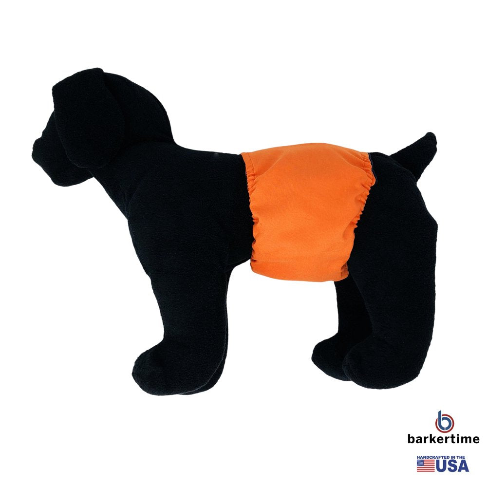 Barkertime Neon Orange Washable Dog Belly Band Male Wrap - Made in USA Animals & Pet Supplies > Pet Supplies > Dog Supplies > Dog Diaper Pads & Liners Barkertime   