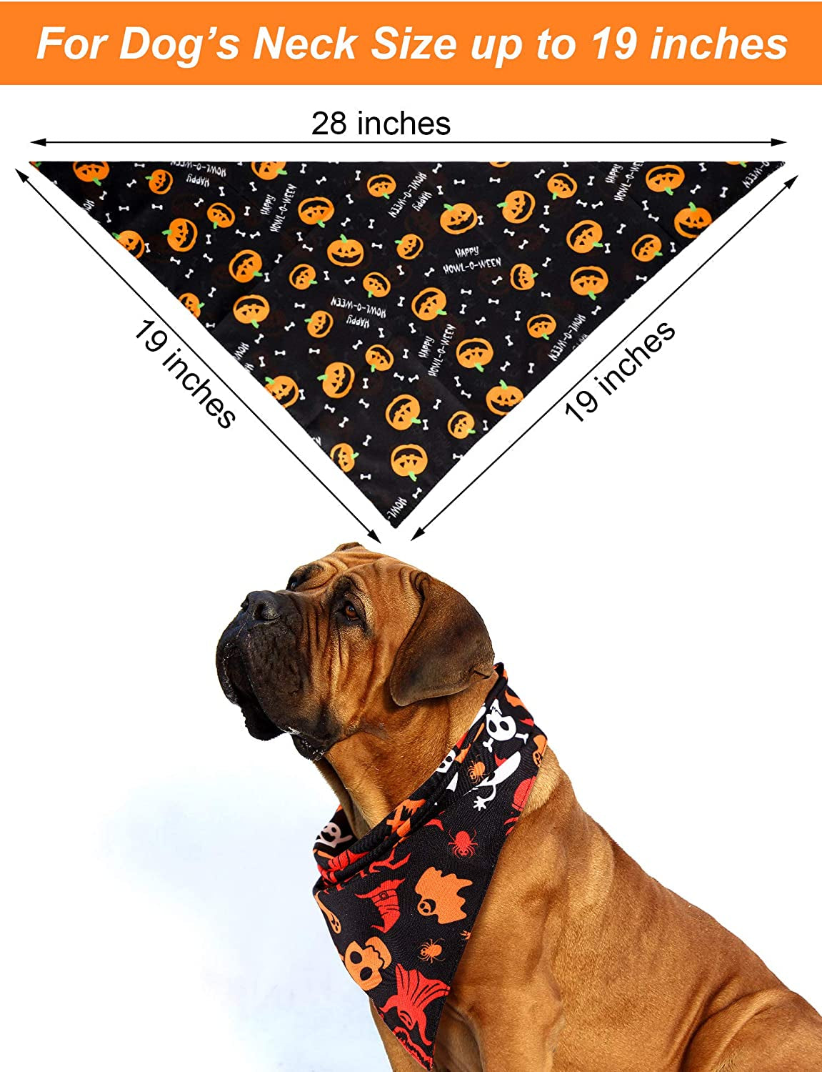 3 Pieces Halloween Dog Triangle Scarf Pet Bandanas Pumpkin Bat Ghost Drool Bibs Scarf for Pet Dog Cat Animals & Pet Supplies > Pet Supplies > Dog Supplies > Dog Apparel Frienda   