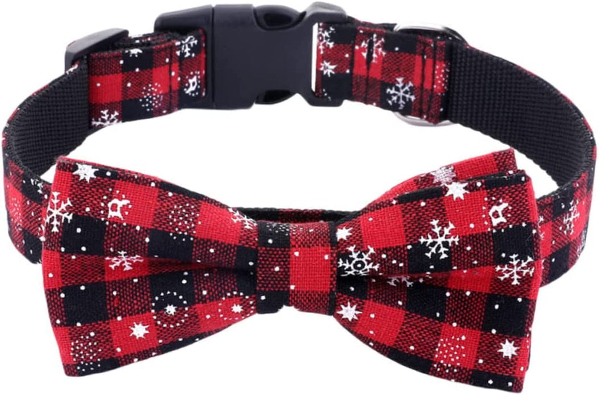 Ipetboom 2Pcs Black Chokers Green Bowtie Puppy Whelping Collars Pet Dog Collar Christmas for Dogs Adjustable Dog Collar Medium Dog Kitten Bow Tie Snowflake Dog Collar Pet Dog Cat Collar Boy Animals & Pet Supplies > Pet Supplies > Dog Supplies > Dog Apparel Ipetboom   