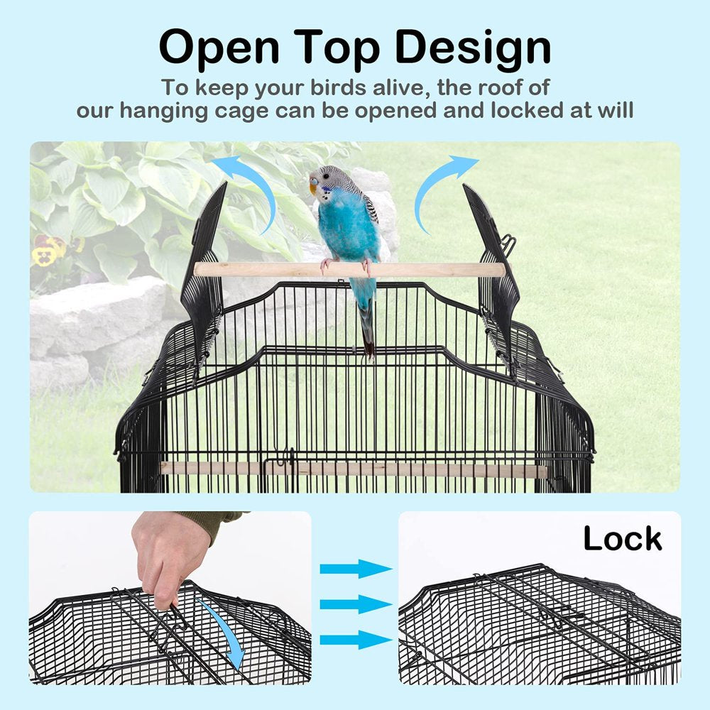 Furinno Small-Medium Bird Cage with Rolling Stand, 64 Inch, Black Animals & Pet Supplies > Pet Supplies > Bird Supplies > Bird Cages & Stands Furinno   