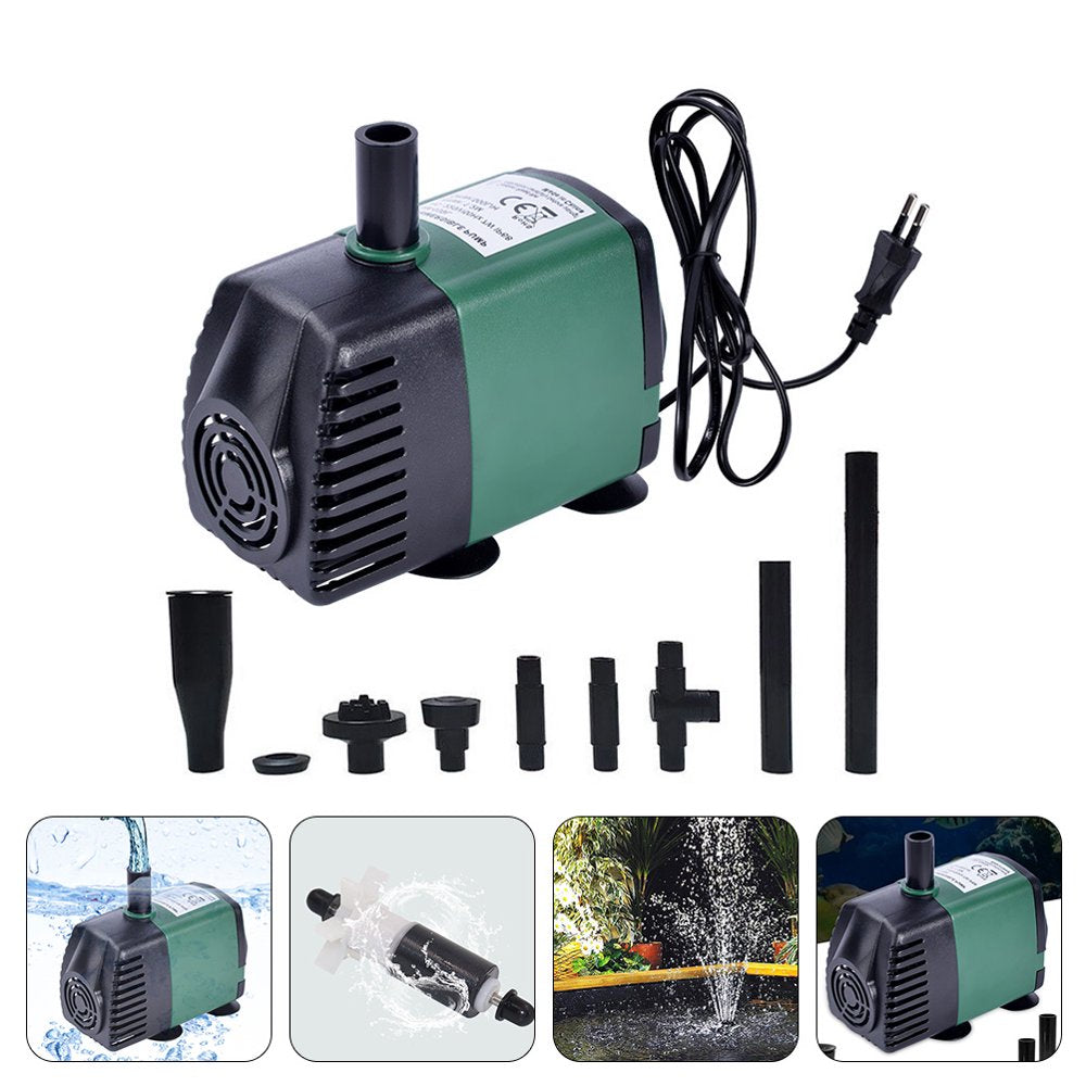 Etereauty Pump Fountain Submersible Water Pond Outdoor Hydroponics Aquarium Fish Tank Backyard Garden Small Tubing Nozzles Pumps Animals & Pet Supplies > Pet Supplies > Fish Supplies > Aquarium & Pond Tubing ETEREAUTY   