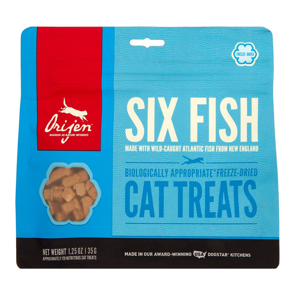 Orijen Six Fish Biologically Appropriate Freeze Dried Cat Treats, 1.25 Oz Animals & Pet Supplies > Pet Supplies > Cat Supplies > Cat Treats Champion Petfoods   