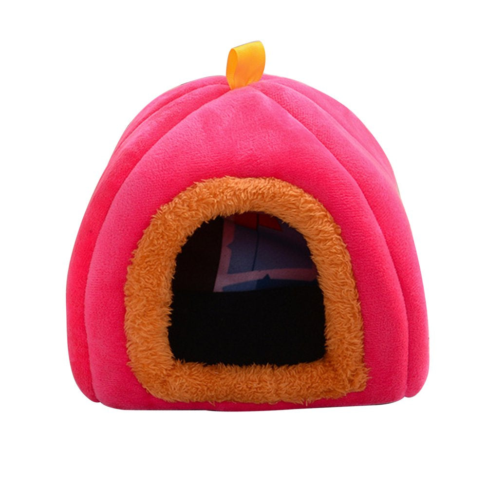Benbor Hamster Nest with Handle Keep Warm Pet Bed Small Animal Cave Bed Winter House Pet Supplies Animals & Pet Supplies > Pet Supplies > Small Animal Supplies > Small Animal Bedding benbor Pink  