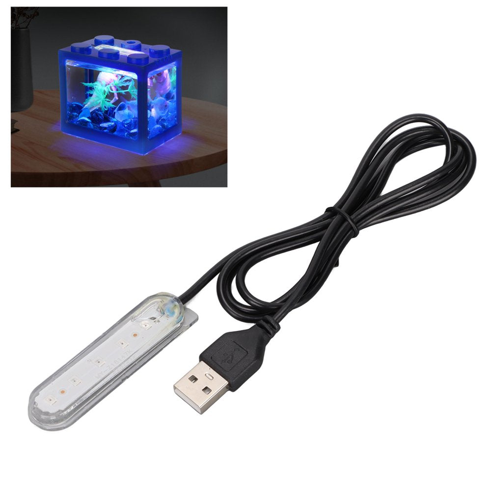 LED Aquarium Light, USB Small Aquarium Water Plant Light Colorful Lightweight Automatic Color Change Plastic for Fish Tank Animals & Pet Supplies > Pet Supplies > Fish Supplies > Aquarium Lighting Octpeak   