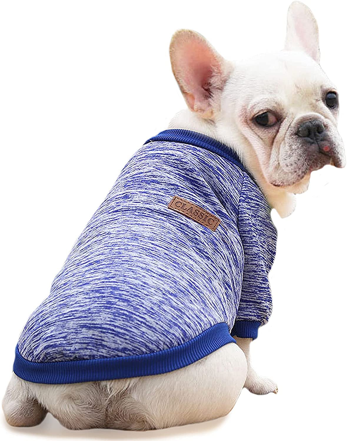 Dog Sweater Classic Dog Sweaters for Small Medium Dogs Warm and Soft Small Dog Sweater Puppy Sweaters for Small Dogs Winter Pet Dog Cat Sweater Clothes for Girls or Boys Animals & Pet Supplies > Pet Supplies > Dog Supplies > Dog Apparel LOVOUS Dark Blue Large (7.7-9.9lbs) 