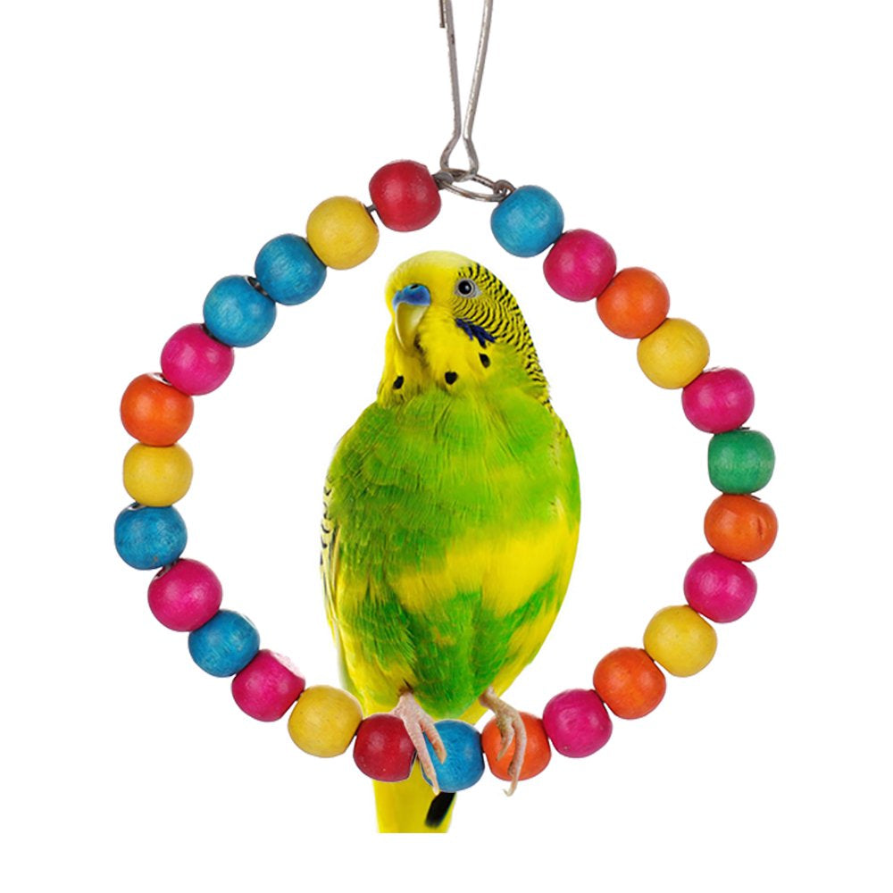 Okwish 8Pcs Bird Parrot Toys Swing Hanging Toy Bird Cage Toys Hammock Bell Swing Ladder Perch Chewing Toys Pet Accessories for Parrots Parakeets Cockatiels Finches Small Birds Animals & Pet Supplies > Pet Supplies > Bird Supplies > Bird Ladders & Perches okwish   