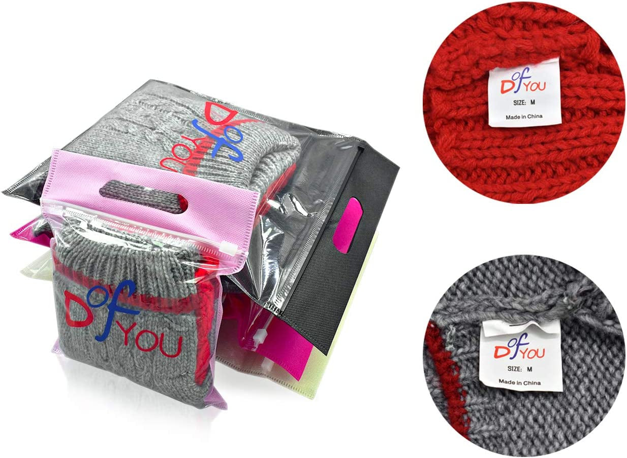 Dofyou 2 Pieces Pet Dog Clothes Knitwear Dog Sweater Soft Thickening Warm Sweater for Dogs Apparel Classic Red and Grey (XL) Animals & Pet Supplies > Pet Supplies > Dog Supplies > Dog Apparel Dofyou   