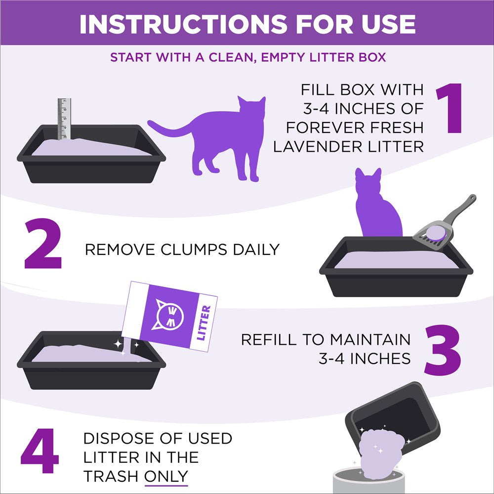 Arm & Hammer Forever Fresh Clumping Cat Litter Lavender, Multicat 20Lb, Pet Friendly with Essential Oils Animals & Pet Supplies > Pet Supplies > Cat Supplies > Cat Litter Church & Dwight Co., Inc.   