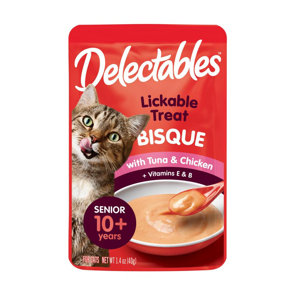 Delectables Bisque Senior 10+ Tuna & Chicken Lickable Cat Treat, 1.4-Oz, Single Pouch Animals & Pet Supplies > Pet Supplies > Cat Supplies > Cat Treats Hartz Mountain Corp   