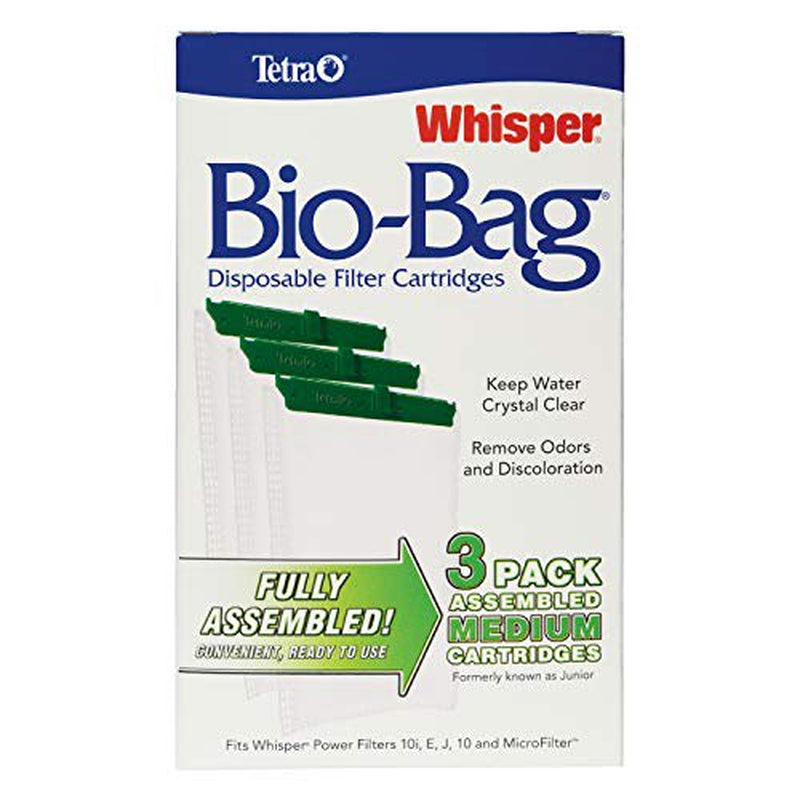 Tetra Whisper Bio-Bag Disposable Filter Cartridges 3 Count, for Aquariums, Medium (26169) Animals & Pet Supplies > Pet Supplies > Fish Supplies > Aquarium Filters TETRA   