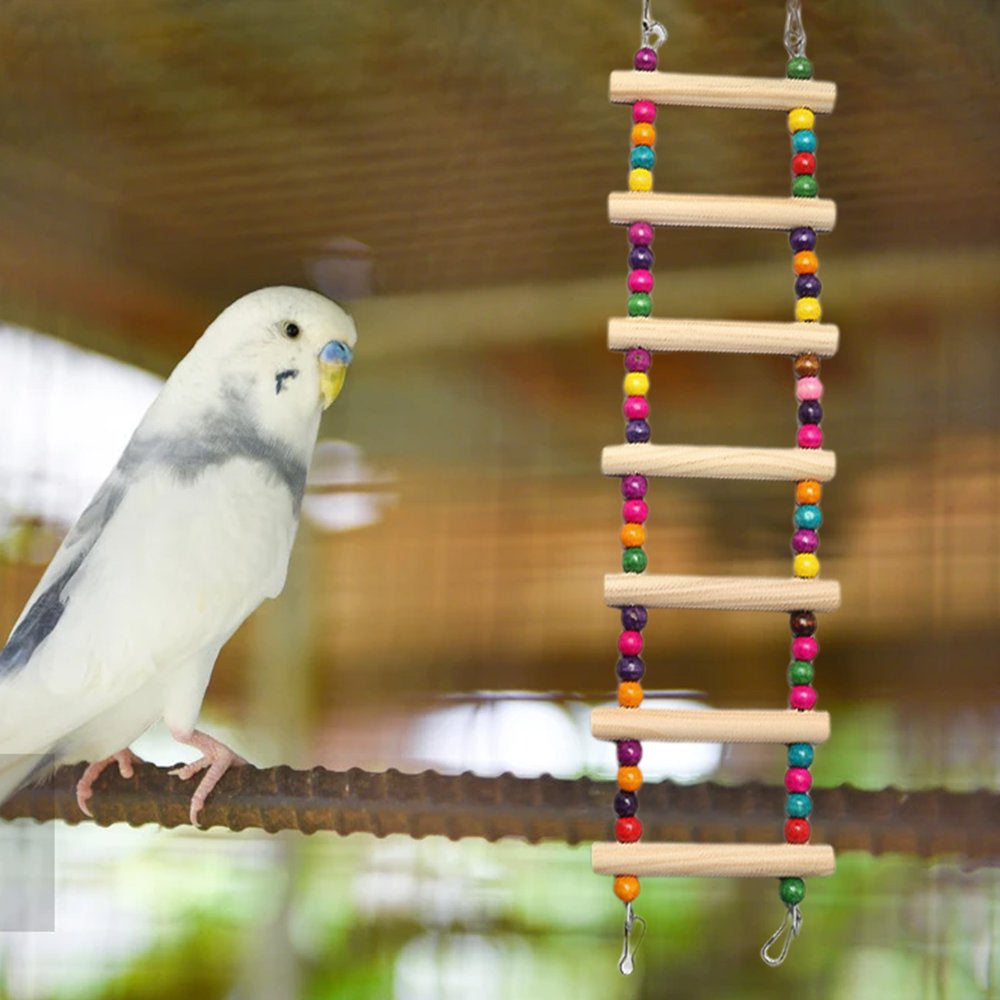 Pet Enjoy Bird Ladder with Colorful Beads,Parrot Crawling Rainbow Bridge Wooden Stand,Funny Perch Trainning Bird Swing Toys Animals & Pet Supplies > Pet Supplies > Bird Supplies > Bird Ladders & Perches Pet Enjoy   