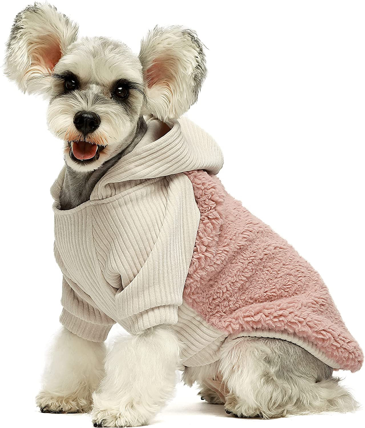 Fitwarm Velvet Thermal Dog Coat Puppy Winter Clothes Pet Jacket Cat Hoodie Outfits Pullover Doggie Sweatshirt Large Animals & Pet Supplies > Pet Supplies > Dog Supplies > Dog Apparel Fitwarm Pink S 