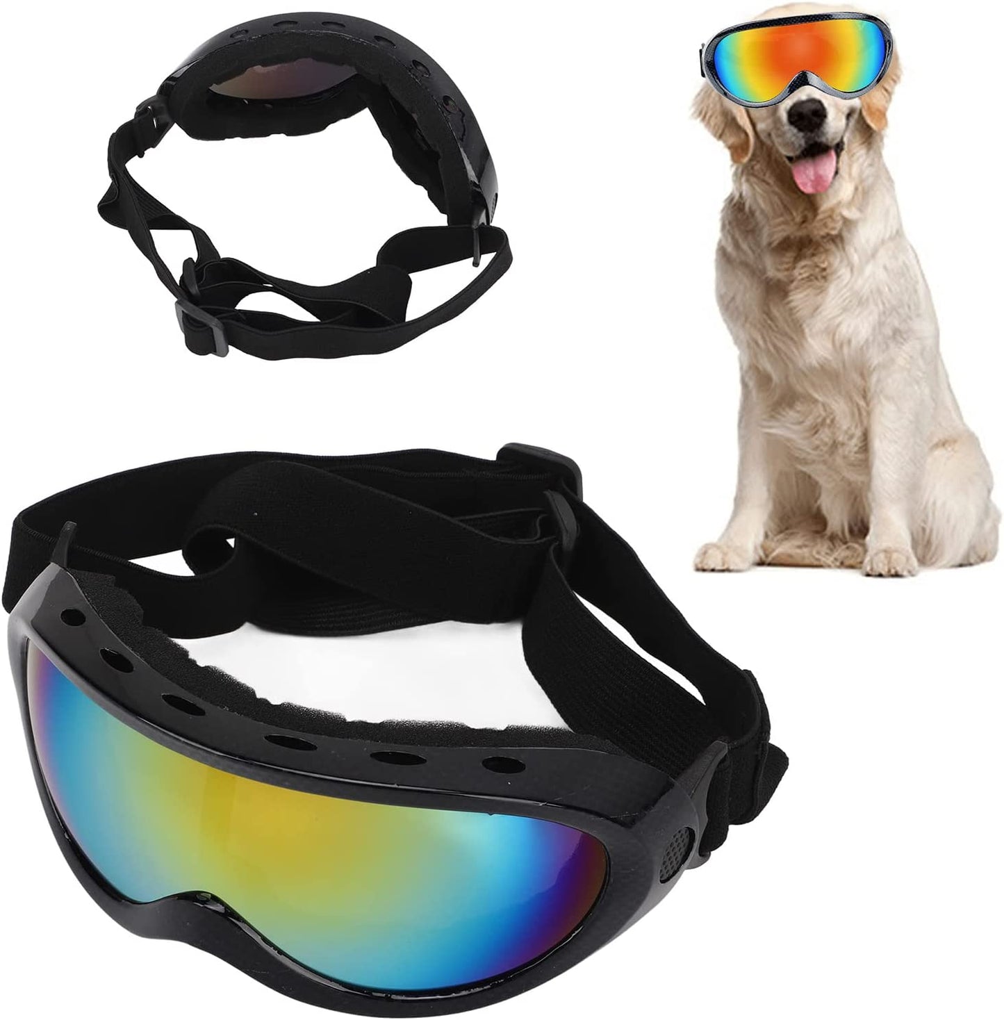 Dog Goggles, Dog Sunglasses Dog Ski Goggles Uv Protection Windproof Pet Sunglasses with Adjustable Strap for Medium Large Dog Animals & Pet Supplies > Pet Supplies > Dog Supplies > Dog Apparel Luqeeg   