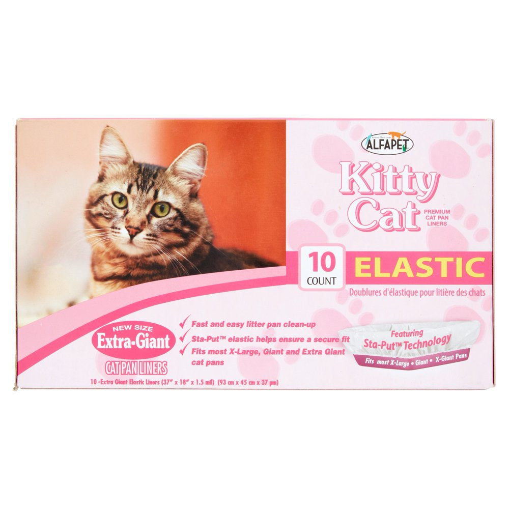 Alfapet, Kitty Cat Elastic Litter Box Liners, 10 Count Animals & Pet Supplies > Pet Supplies > Cat Supplies > Cat Litter Box Liners AlfaPet Inc.   