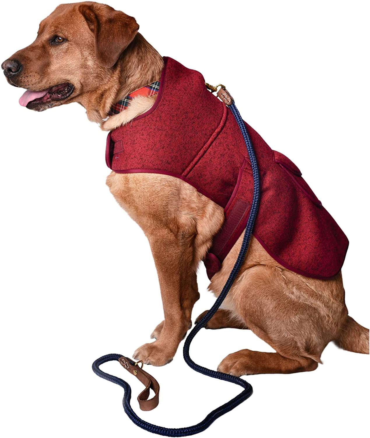 Kendall Wags Dog Winter Coat - Premium Maroon Red Fleece Dog Sweater Vest. Adjustable, Luxury & Soft for Pets of All Breeds and Sizes Large Medium Small Animals & Pet Supplies > Pet Supplies > Dog Supplies > Dog Apparel Kendall Wags   