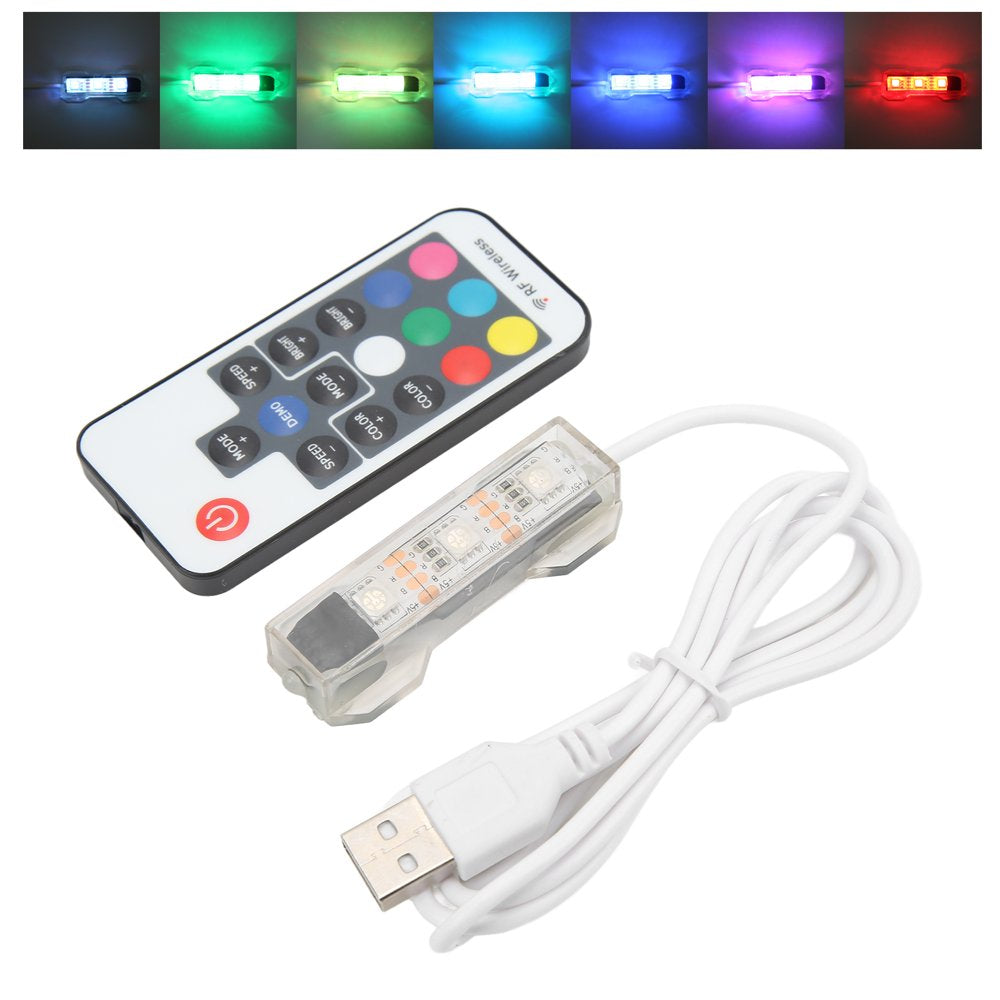 LED Aquarium Light, Colorful USB Charging Underwater Light Light Weight for Small Fish Tanks for Medium Fish Tanks White Line Animals & Pet Supplies > Pet Supplies > Fish Supplies > Aquarium Lighting Spptty   