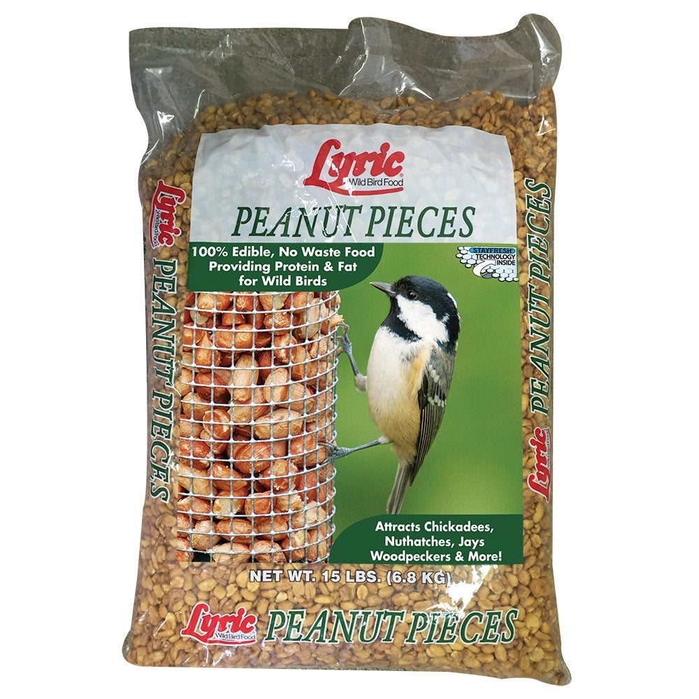 Lyric Peanut Pieces Wild Bird Seed, No Waste Bird Food, 15 Lb. Bag Animals & Pet Supplies > Pet Supplies > Bird Supplies > Bird Food Lebanon Seaboard Corporation   