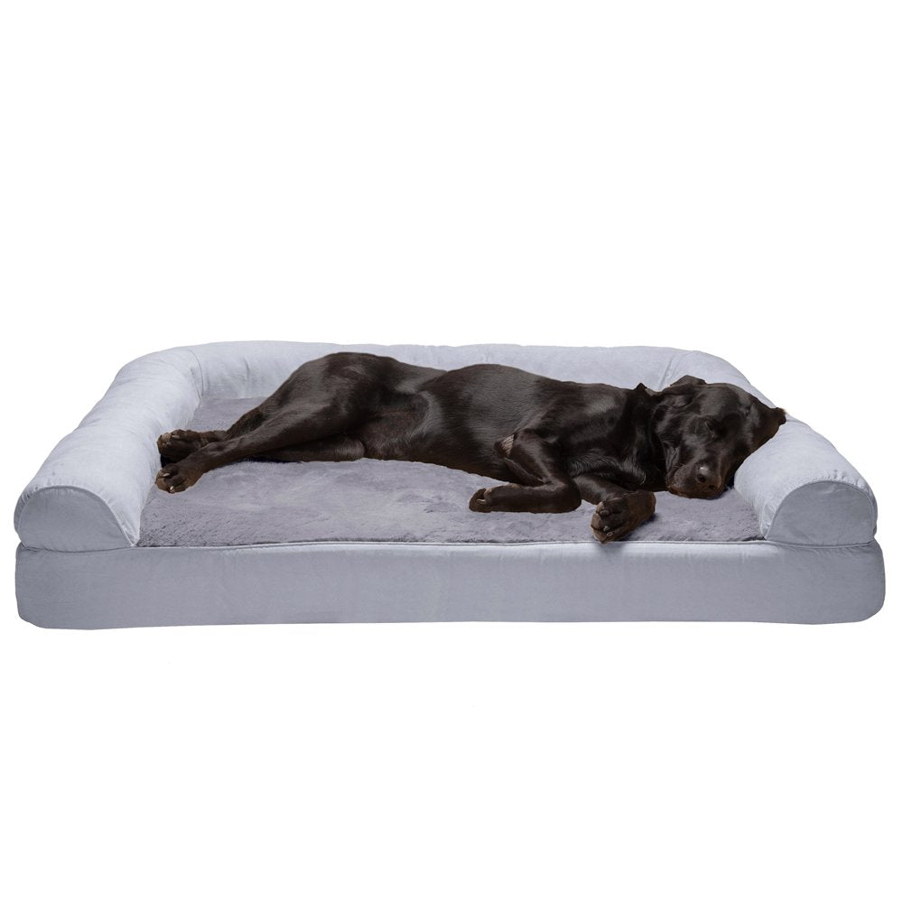 Furhaven Pet Products | Dog Bed Full Support Orthopedic Ultra Plush Sofa-Style Couch Bed for Dogs & Cats, Gray, Jumbo Plus Animals & Pet Supplies > Pet Supplies > Cat Supplies > Cat Beds FurHaven Pet   