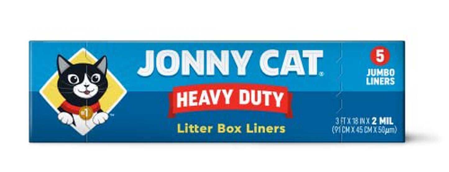 JONNY CAT Heavy Duty Litter Box Liners, Jumbo, 5Ct Animals & Pet Supplies > Pet Supplies > Cat Supplies > Cat Litter Box Liners JONNY CAT   