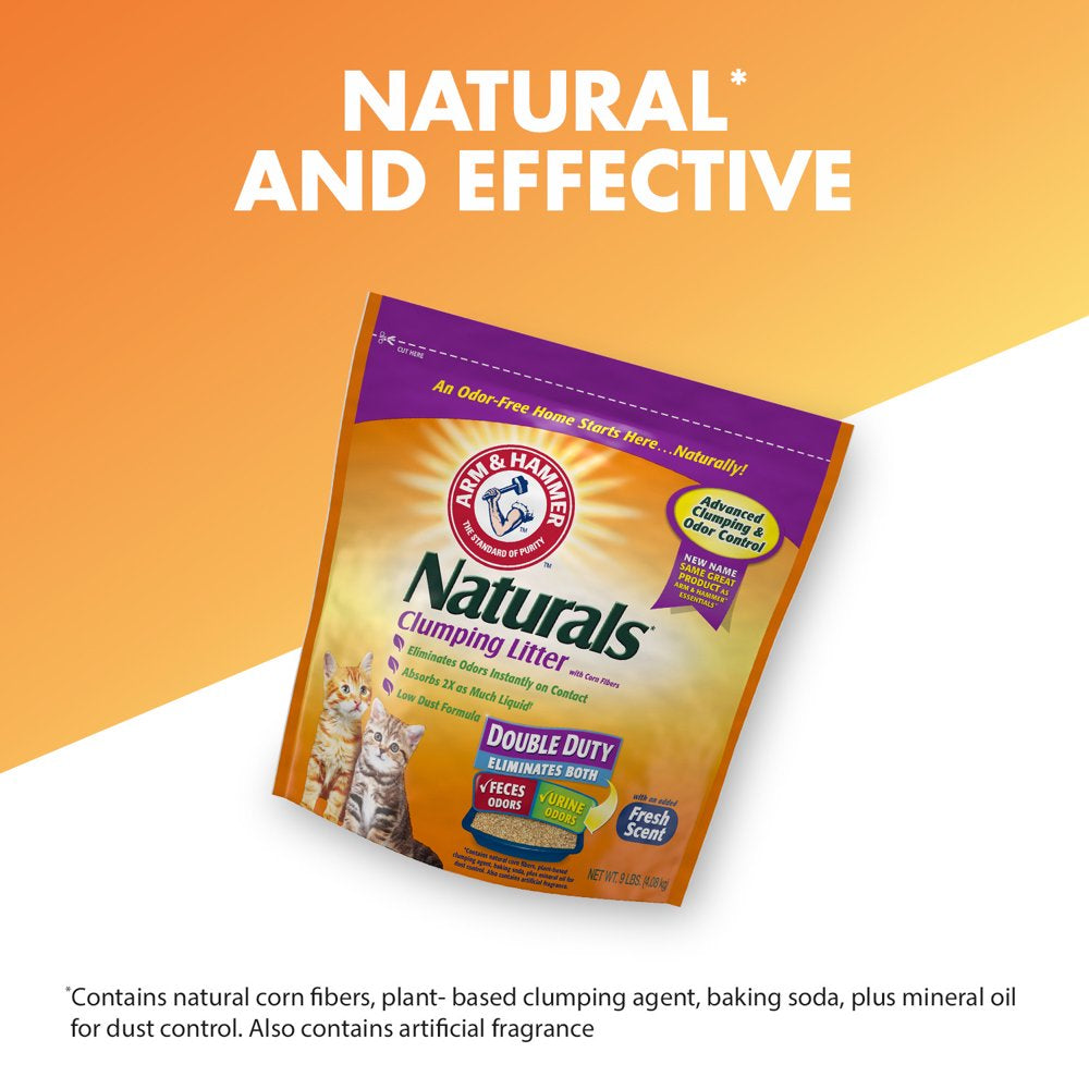 Arm & Hammer Naturals Clumping Litter, Double Duty W/ Corn Fibers, 9Lb Animals & Pet Supplies > Pet Supplies > Cat Supplies > Cat Litter Church & Dwight Co., Inc.   