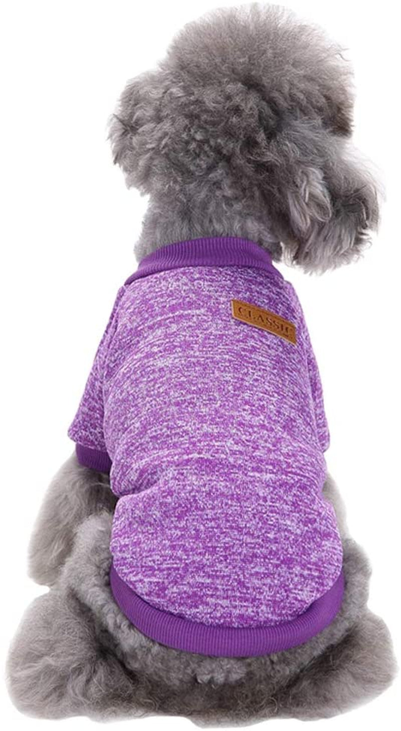 CHBORLESS Pet Dog Classic Knitwear Sweater Warm Winter Puppy Pet Coat Soft Sweater Clothing for Small Dogs (M, Grey) Animals & Pet Supplies > Pet Supplies > Dog Supplies > Dog Apparel CHBORLESS   