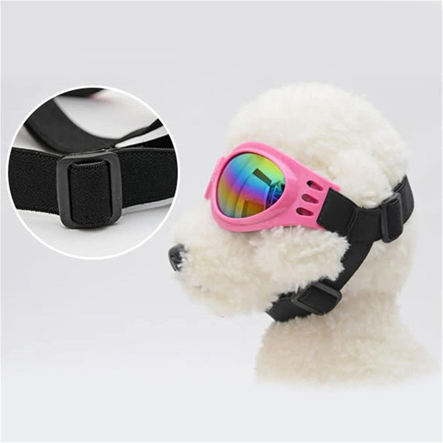 U-M Dog Glasses Glasses Pet Sunglasses for Dogs Adjustable Attractive, Pink Animals & Pet Supplies > Pet Supplies > Dog Supplies > Dog Apparel U-M   