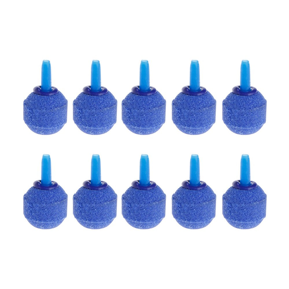 OUNONA 10PCS Ball Shape Air Stone Mineral Bubble Diffuser Airstones for Aquarium Fish Tank Pump and Hydroponics 20X20Mm (Blue) Animals & Pet Supplies > Pet Supplies > Fish Supplies > Aquarium Air Stones & Diffusers OUNONA   