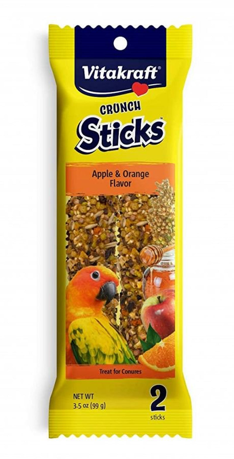 Vitakraft Crunch Sticks Apple & Orange Conure Treats 2 Count Pack of 2 Animals & Pet Supplies > Pet Supplies > Bird Supplies > Bird Treats Vitakraft   