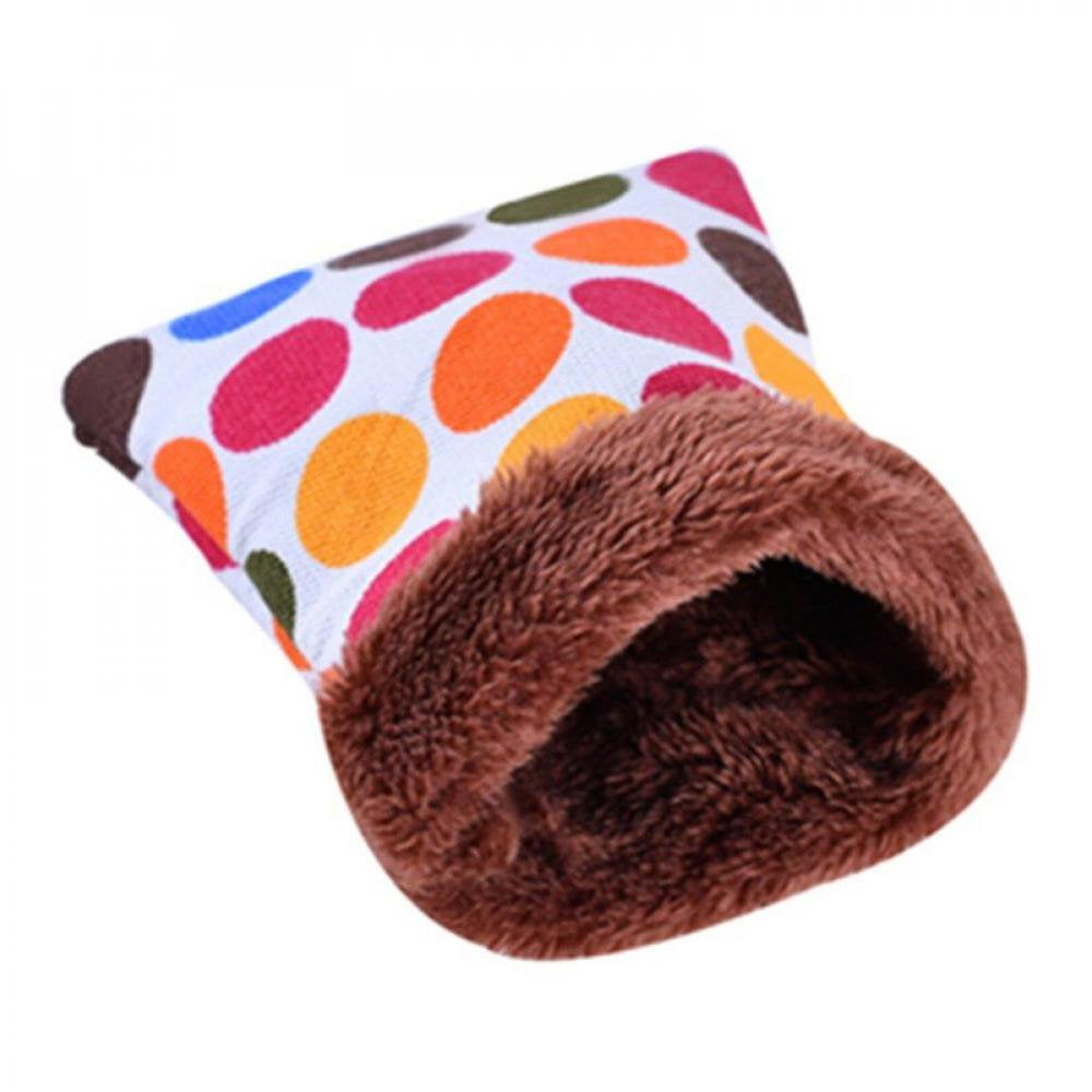 Pretty Comy Small Pet Cage for Hamster Accessories Pet Guinea Pig Bed Plush House Small Animal Nest Winter Warm for Rodent Rat Hedgehog Style 4 L