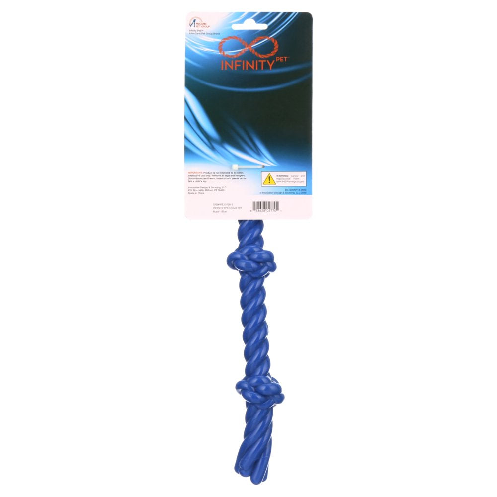 Infinity Pet TPR Rope Chew and Tug Dog Toy, Triple Knot, Blue Animals & Pet Supplies > Pet Supplies > Dog Supplies > Dog Toys PetEdge LLC   