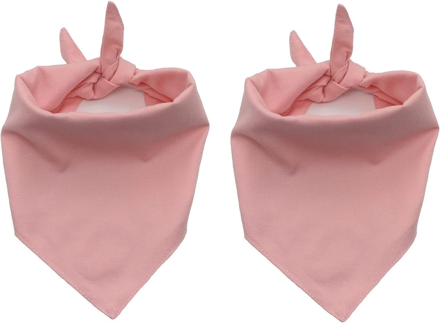 Eechicspace Plain Dog Bandana Blank Scarf Black Cotton for Small Medium Large Dogs 2 Pack Animals & Pet Supplies > Pet Supplies > Dog Supplies > Dog Apparel EechicSpace Dusty pink Large (Pack of 2) 