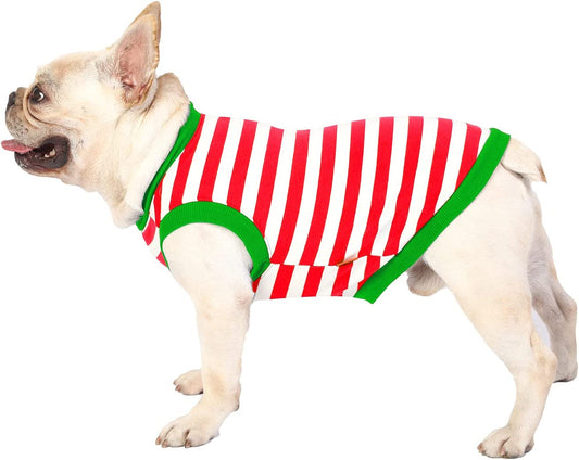 Caslfuca Dog Sweater, Dog Christmas Pajamas Fleece Coats for Large Dogs, Winter Warm Dog Jacket Cold Weather Coats, Dog Gifts Dog Clothes for Small Medium Large Dogs Animals & Pet Supplies > Pet Supplies > Dog Supplies > Dog Apparel Caslfuca Redgreen Medium 