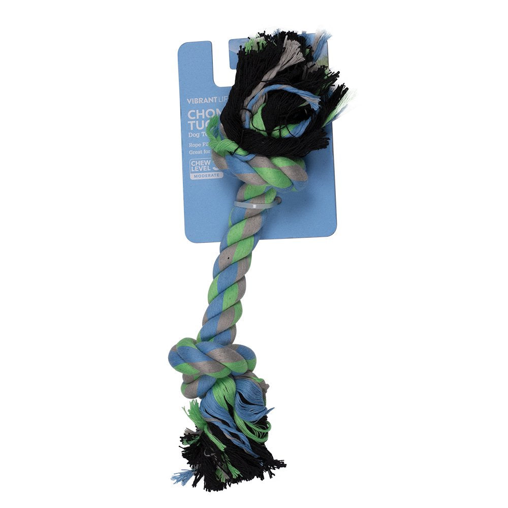Vibrant Life Playful Buddy Med 2 Knot Rope Interactive Dog Chew Toy Animals & Pet Supplies > Pet Supplies > Dog Supplies > Dog Toys Stout Stuff LLC   