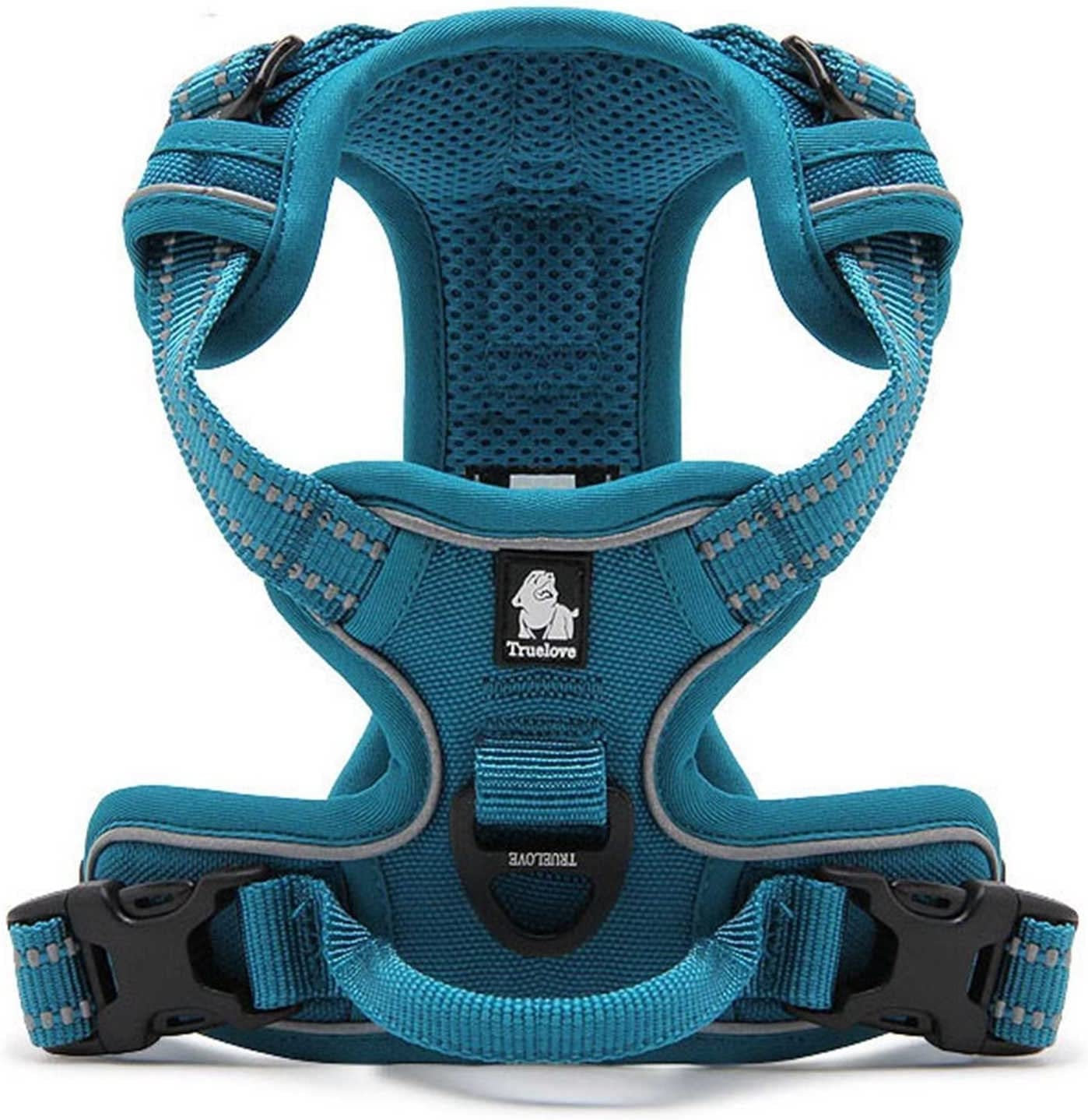 Tineer Reflective Nylon Large Pet Dog Harness 3M Reflective Vest with Handle All Weather Dog Service Padded Adjustable Safety Vehicular Leads for Dogs Pet (XS, Purple) Animals & Pet Supplies > Pet Supplies > Dog Supplies > Dog Apparel Tineer Sky Blue XS 