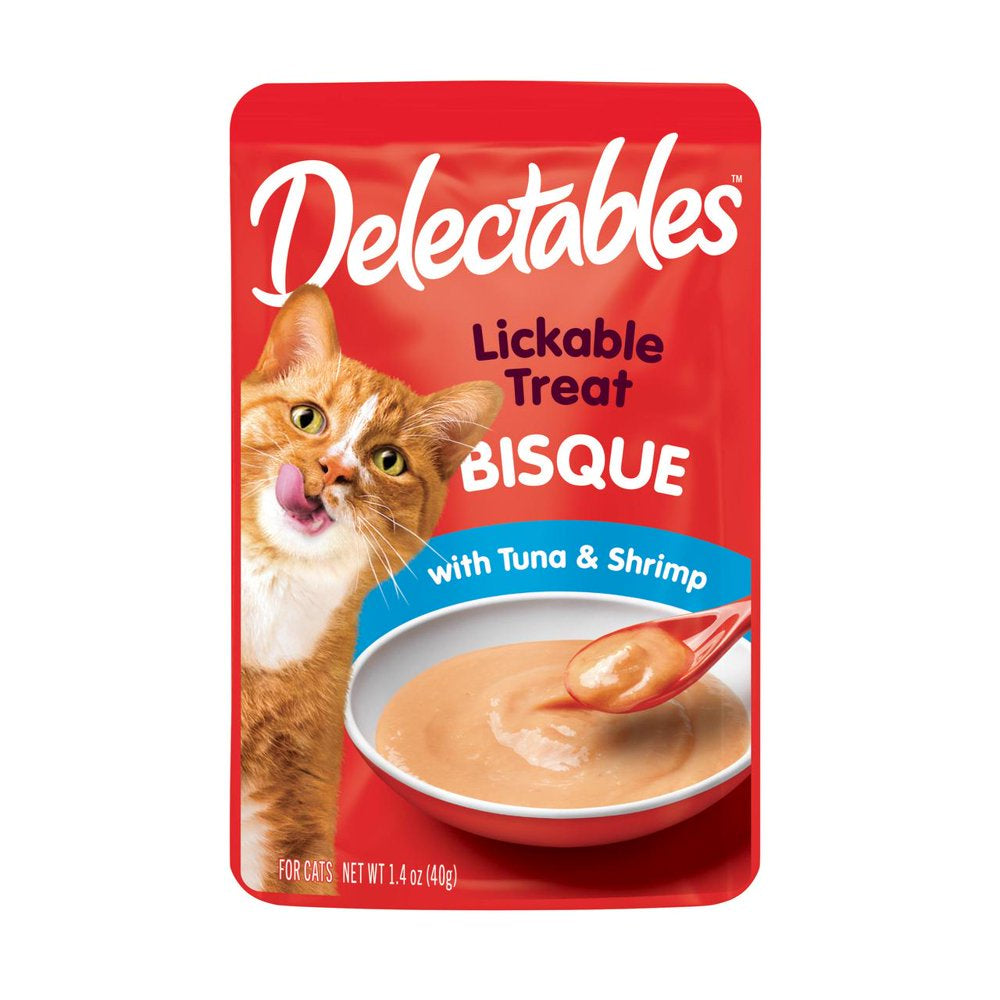 Delectables Bisque Tuna & Shrimp Flavor Soft Treats for Cats, 1.4 Oz. Animals & Pet Supplies > Pet Supplies > Cat Supplies > Cat Treats Hartz Mountain Corp Tuna & Shrimp 1 