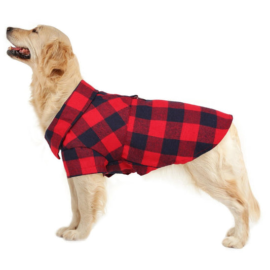 IDOMIK Dog Shirt Pet Plaid Shirts Breathable Pet Puppy T-Shirt Outfit Dog Clothes for Small Medium Dogs Cats Dog Pajamas Spring Summer Adorable Pet Clothes Animals & Pet Supplies > Pet Supplies > Dog Supplies > Dog Apparel IDOMIK XL Red 