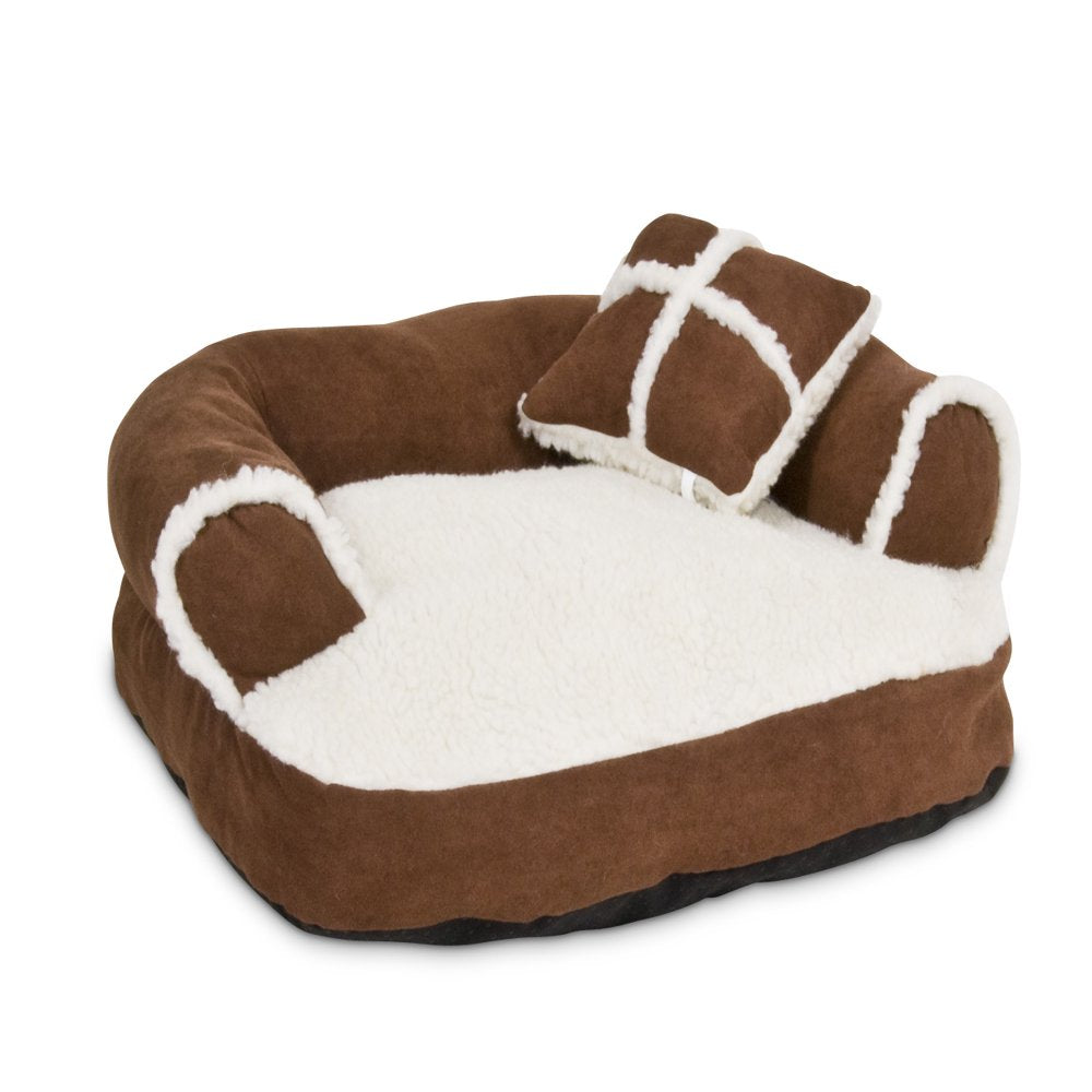 Aspen Pet Sofa with Pillow Dog Bed, Medium, Assorted Color Animals & Pet Supplies > Pet Supplies > Cat Supplies > Cat Beds Doskocil Manufacturing Co Inc   