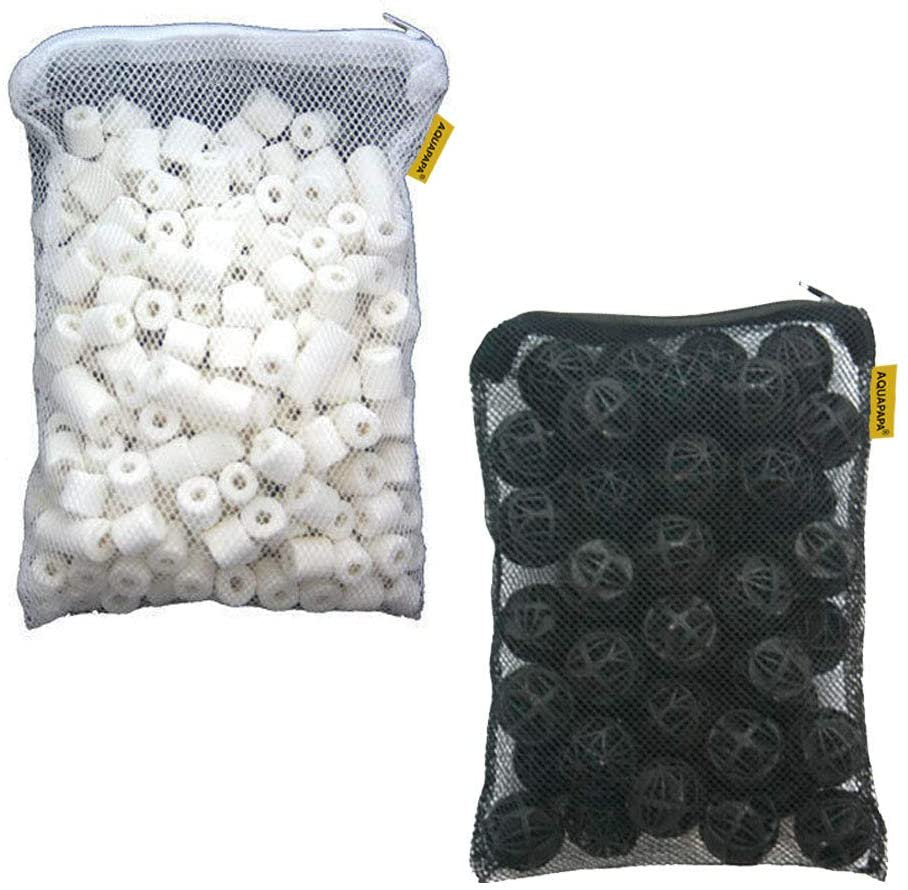 AQUAPAPA Filter Media Kit 50 1" Bio Sponge Ball + 1 Lb Ceramic Rings for Aquarium Fish Tank Pond Canister Filter Animals & Pet Supplies > Pet Supplies > Fish Supplies > Aquarium Filters Aquapapa   