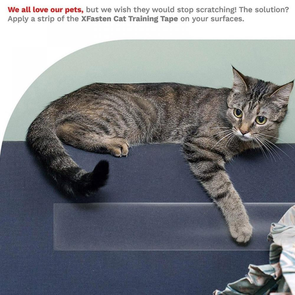 Furniture Protectors from Cats - Cat Repellent for Furniture - Cat Scratch Deterrent - Cat Couch Protector - Scratch Pad - Cat Couch - Cat Scratcher - Cat Training Tape