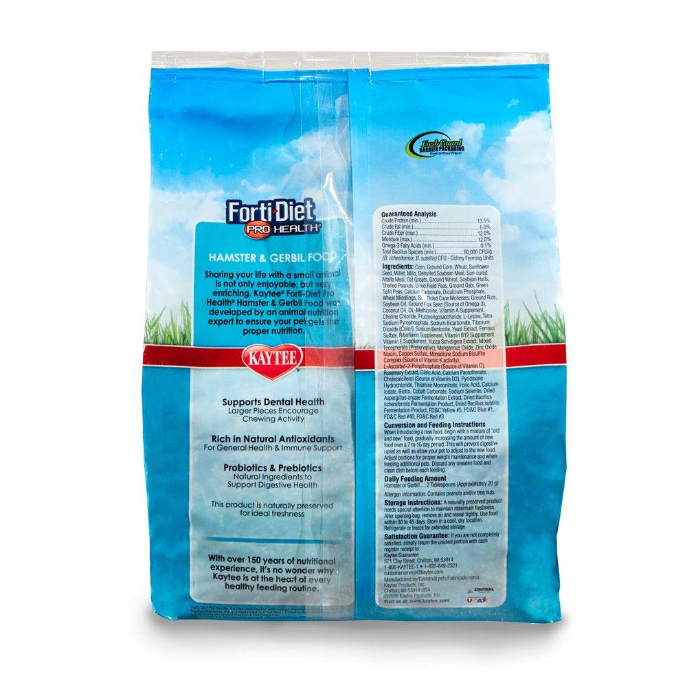 Kaytee Forti-Diet Pro Health Hamster and Gerbil Food 3Lb Animals & Pet Supplies > Pet Supplies > Small Animal Supplies > Small Animal Food Central Garden and Pet   