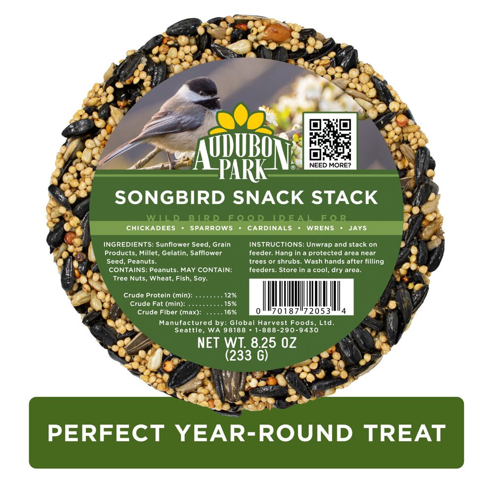 Audubon Park Songbird Snack Stack Wild Bird Food, New, 8.25 Oz. Animals & Pet Supplies > Pet Supplies > Bird Supplies > Bird Food Global Harvest Foods Ltd.   