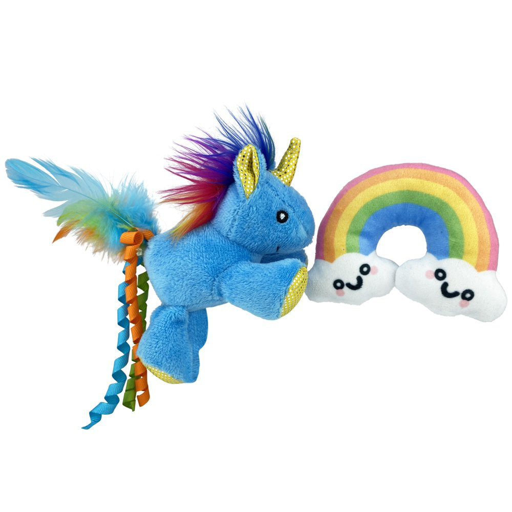 Vibrant Life Unicorn Rainbow Cat Toy, 2 Pieces Animals & Pet Supplies > Pet Supplies > Cat Supplies > Cat Toys Multipet   