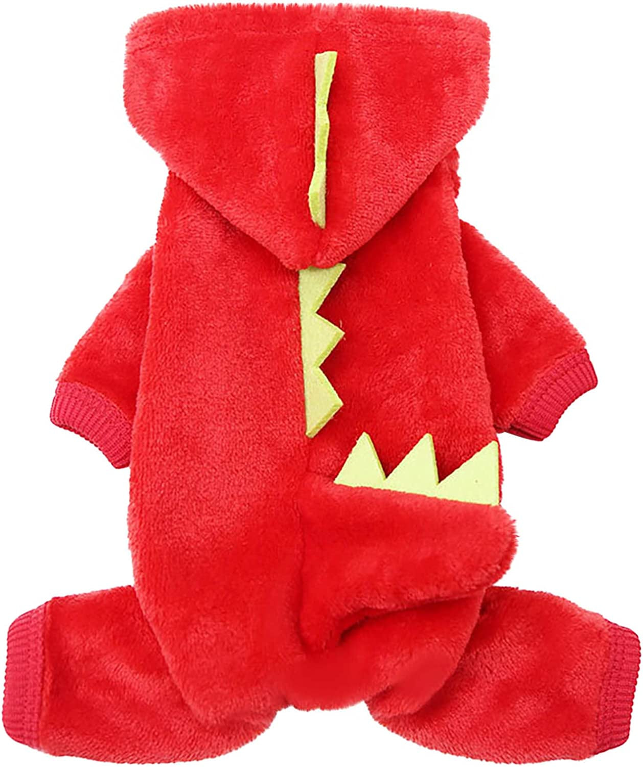 Dog Sweater Knit Dogs Clothes Small Pet Costume Halloween Dinosaur Costume Dog Clothing Puppy Outfits Funny Apperal Chihuahua Sweaters Small Animals & Pet Supplies > Pet Supplies > Dog Supplies > Dog Apparel TTBDWiian Red Large 