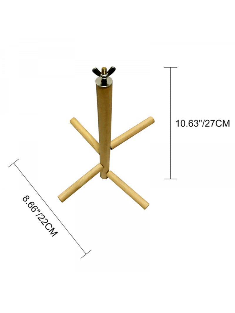 SHEMALL Pet Parrot Raw Fork Stand Wood Toy Rack Hamster Branch Bird Cage Stand Animals & Pet Supplies > Pet Supplies > Bird Supplies > Bird Cages & Stands SHEMALL   