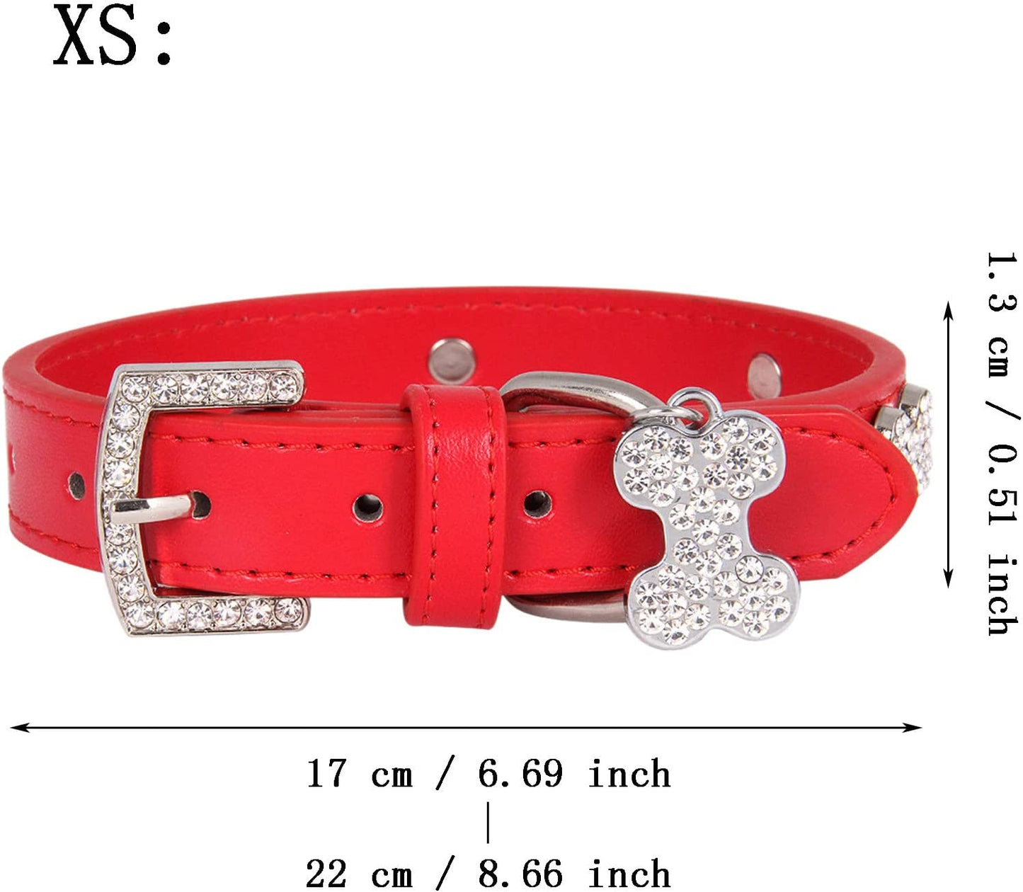 Dog Neck Tie Collar Pet Bone Rhinestone Dog Collar Bling Girl Small Puppy Cute Bowtie Pet Collar Diamond Buckle Pet Leash Cat Collar Animals & Pet Supplies > Pet Supplies > Dog Supplies > Dog Apparel HonpraD   