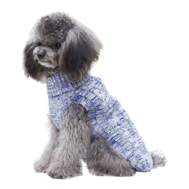 Small Dog Sweater, Warm Pet Sweater, Cute Knitted Classic Dog Sweaters for Small Dogs, Cat Sweater Dog Sweatshirt Clothes Coat Apparel for Small Dog Puppy Animals & Pet Supplies > Pet Supplies > Dog Supplies > Dog Apparel Autmor M Blue 