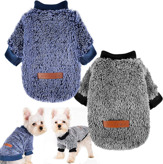 Chihuahua Dog Sweater Puppy Sweaters Cat Sweater XXS Dog Sweater XXS Pet Clothes Teacup Dog Clothes Doggie Sweaters for Small Dogs Tiny Puppy Sweater Extra Small Dog Sweater (Medium) Animals & Pet Supplies > Pet Supplies > Dog Supplies > Dog Apparel Sebaoyu blue,grey Medium 