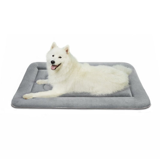 Joicyco Large Dog Bed Large Crate Mat 42 in Anti-Slip Washable Soft Mattress Kennel Pads Animals & Pet Supplies > Pet Supplies > Cat Supplies > Cat Beds JoicyCo Large 42"x29.5 Celadon Grey 